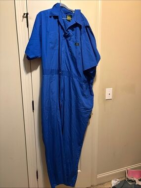 Men's Short-Sleeve Work Coverall in Royal Blue